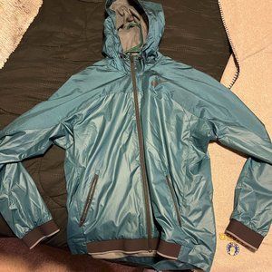 Nike Teal Windbreaker Zip Up Jacket (Size Large)